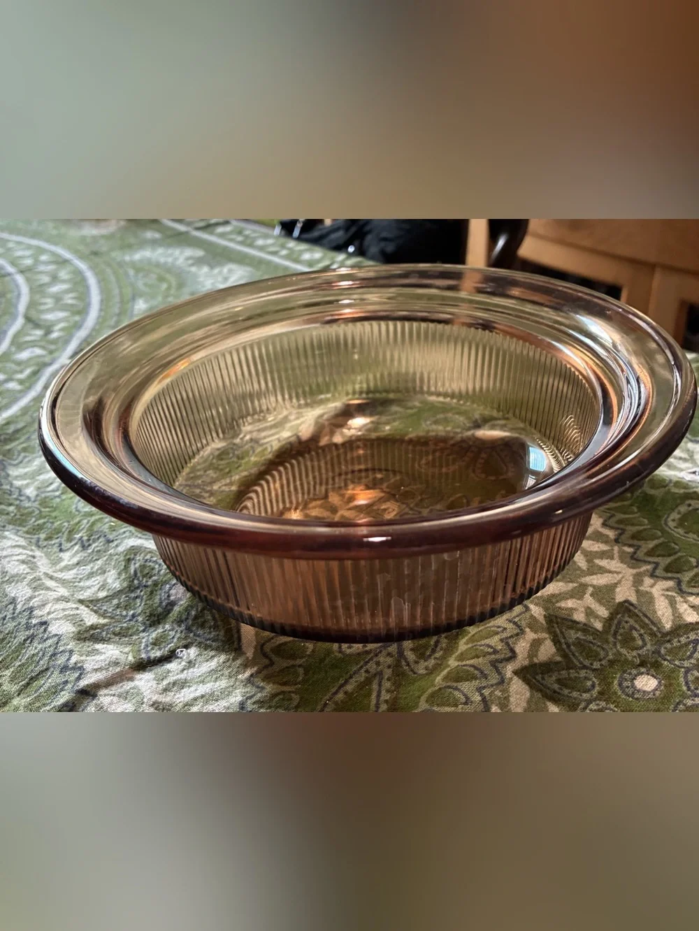 “Visions” by Corning Glass Bakeware 24oz. Vintage Amber Color Introduced in 1983